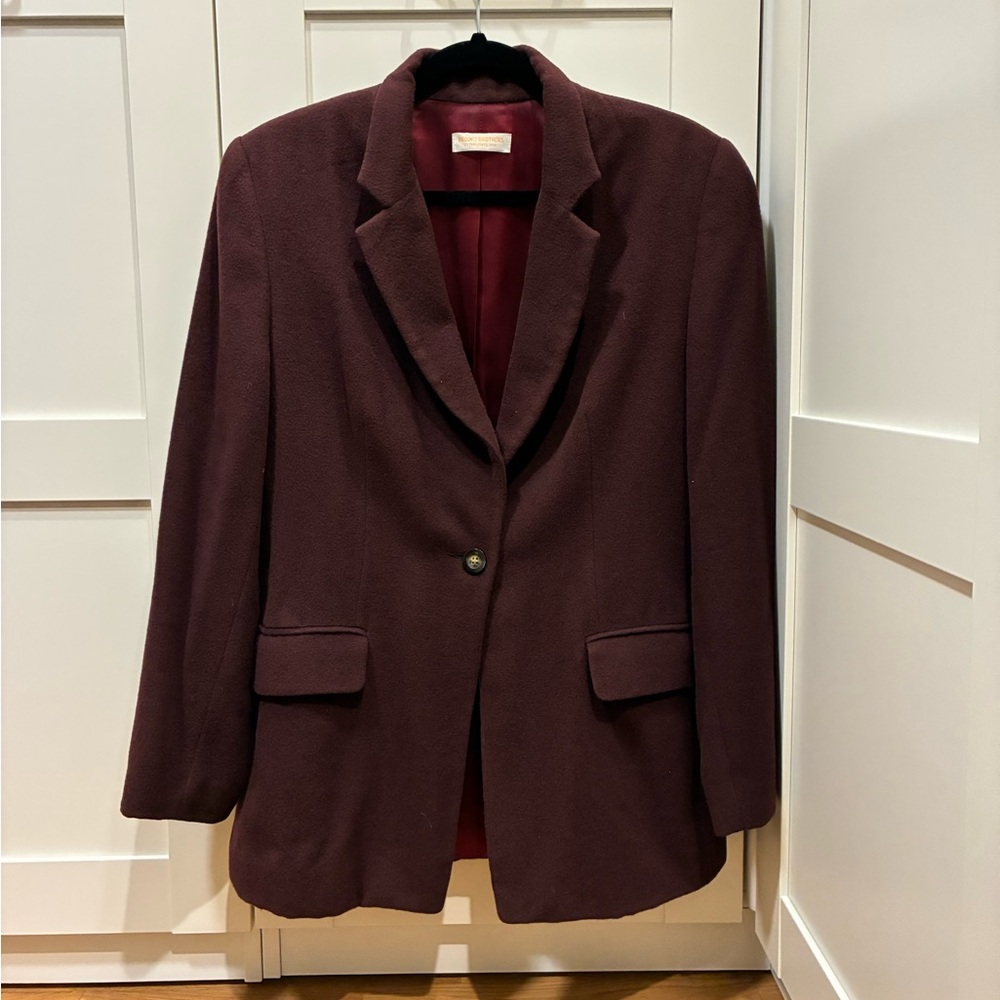 80’s Vintage Brooks Brothers Burgundy Coat 100% Camel Hair - Picture 15 of 15